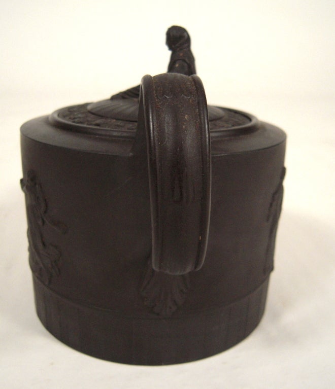 Neale & Co. Black Basalt Neoclassical Teapot, English, c. 1780 1