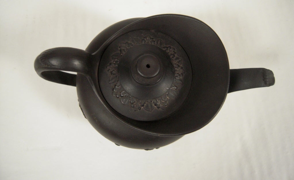 Neoclassical Hackwood Black Basalt Teapot, English, c. 1810 1