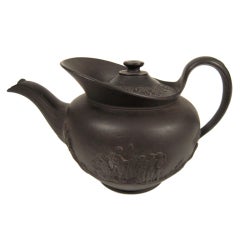 Neoclassical Hackwood Black Basalt Teapot, English, c. 1810