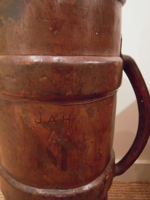Pair of Antique  English Leather Artillery Buckets, c. 1750-1820 1