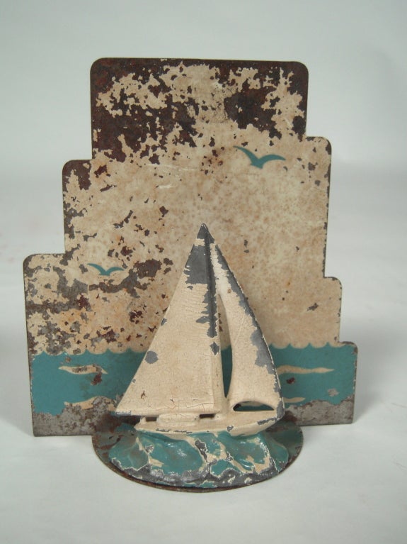 American 1930s Sailboat Bookends