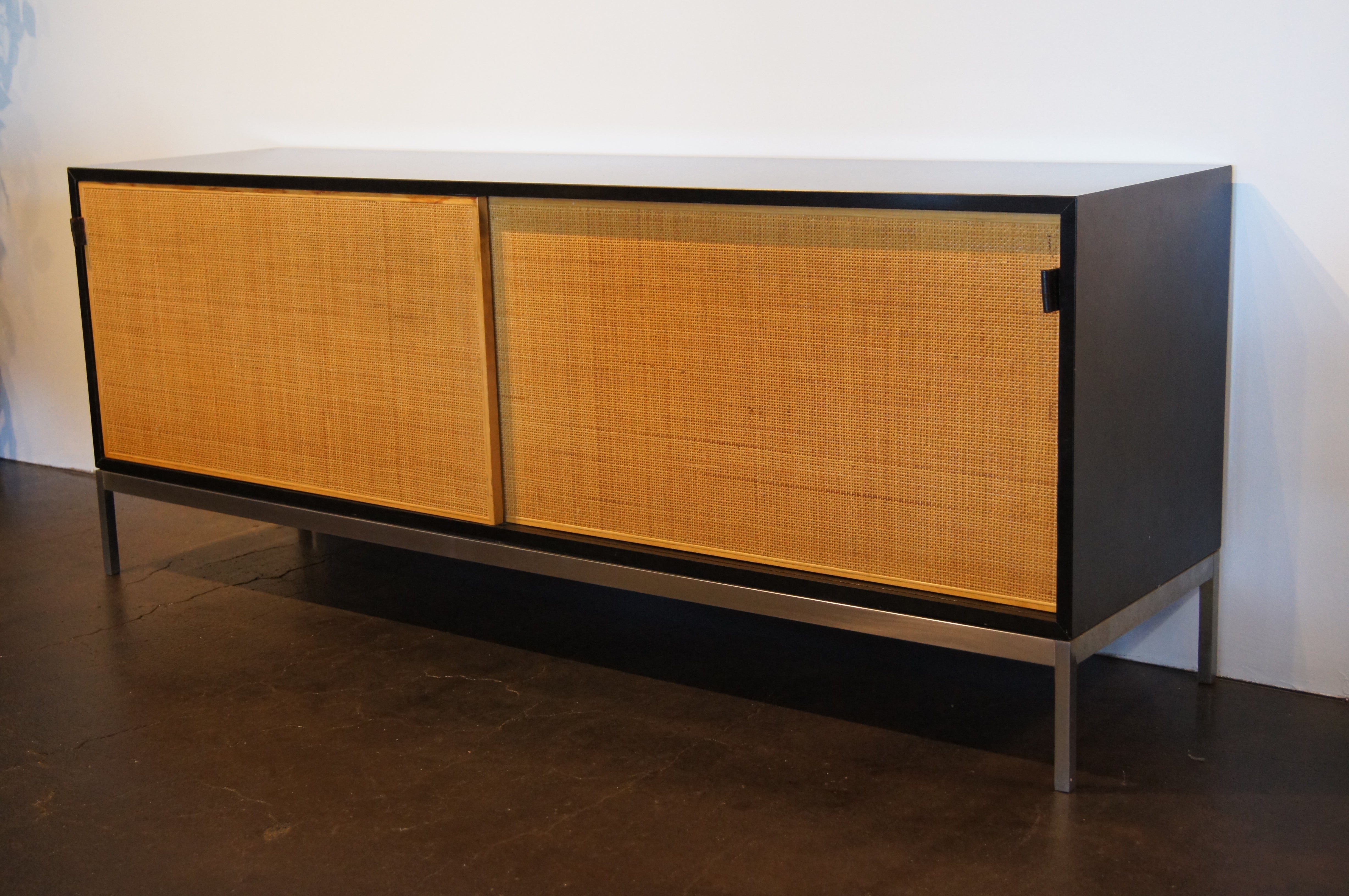 Credenza with Rattan Doors by Florence Knoll at 1stDibs