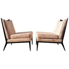 Pair of Armless Lounge Chairs by Paul McCobb