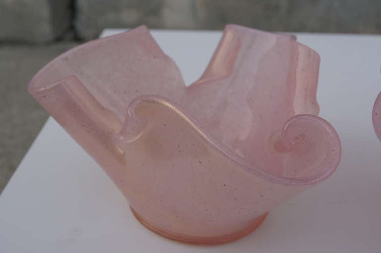 Pair of Handblown Art Glass Bowls by Ercole Barovier 1