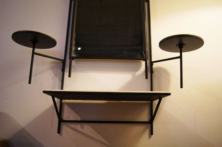 Wall Mirror with Shelves by Paul McCobb 1