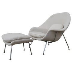 Womb Chair and Ottoman by Saarinen for Knoll