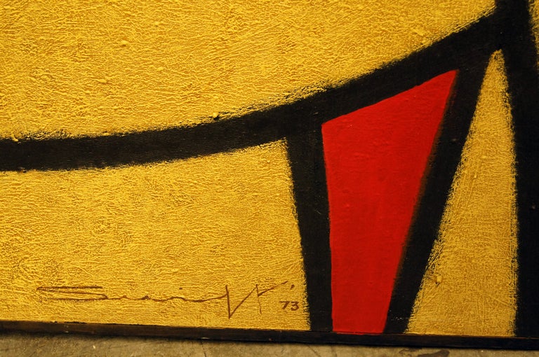 Late 20th Century Large Painting by Byrd Swift, 1973