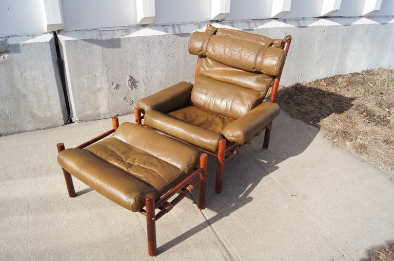 Inka Lounge Chair and Ottoman by Arne Norell at 1stDibs