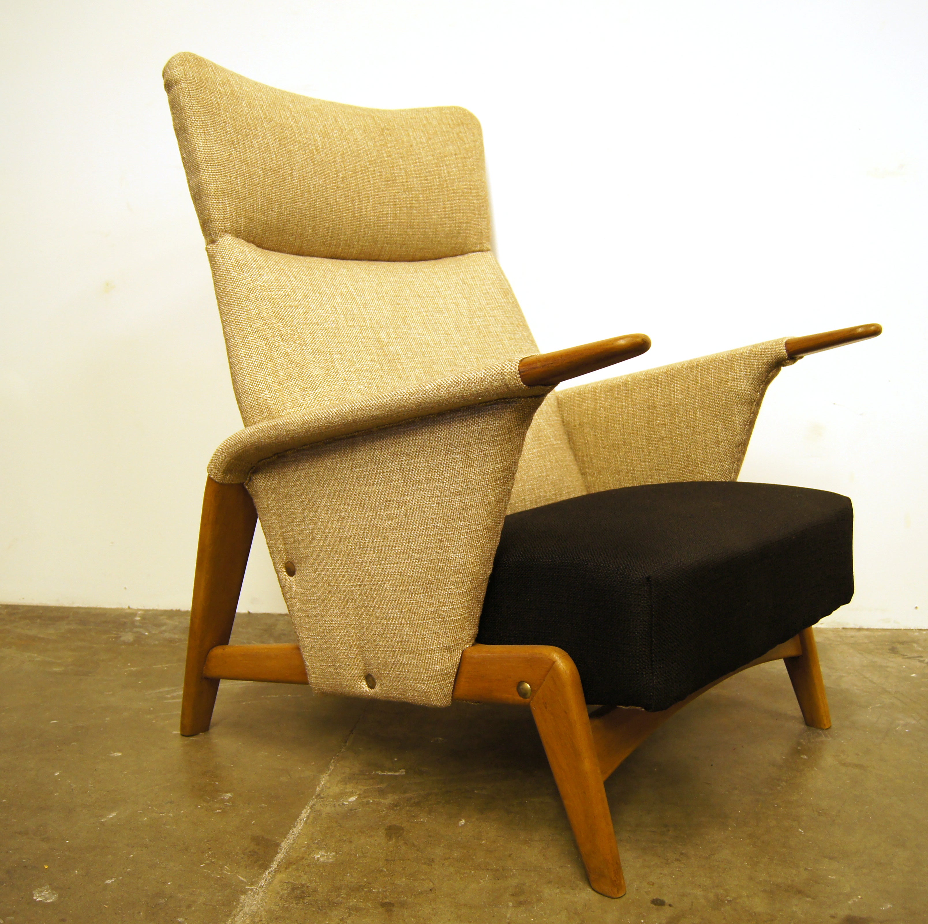 Two-Tone High-back Armchair by Arne Hovmand-Olsen for Alf Juul Rasmussen