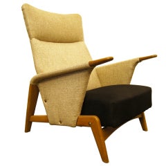 Two-Tone High-back Armchair by Arne Hovmand-Olsen for Alf Juul Rasmussen