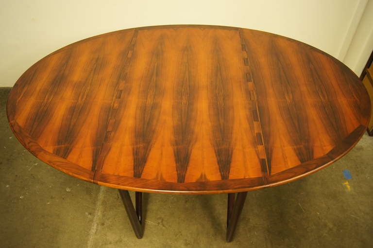 Danish Drop-Leaf Dining Table by Kurt Ostervig