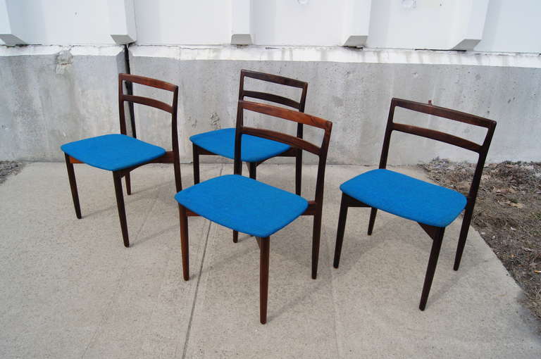 20th Century Set of Four Rosewood Dining Chairs by Harry Ostergaard