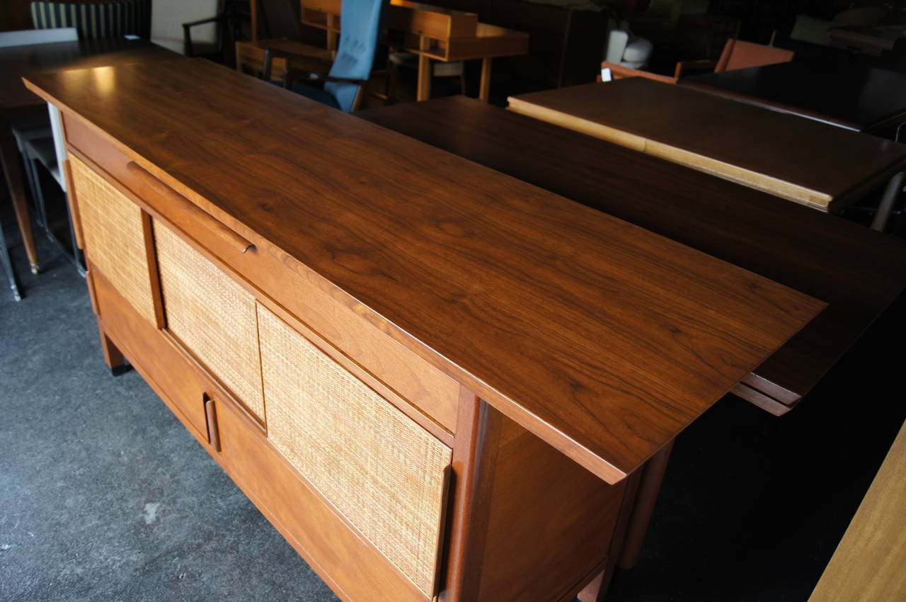 Large Sideboard with Rattan Front by Edward Wormley for Dunbar 1