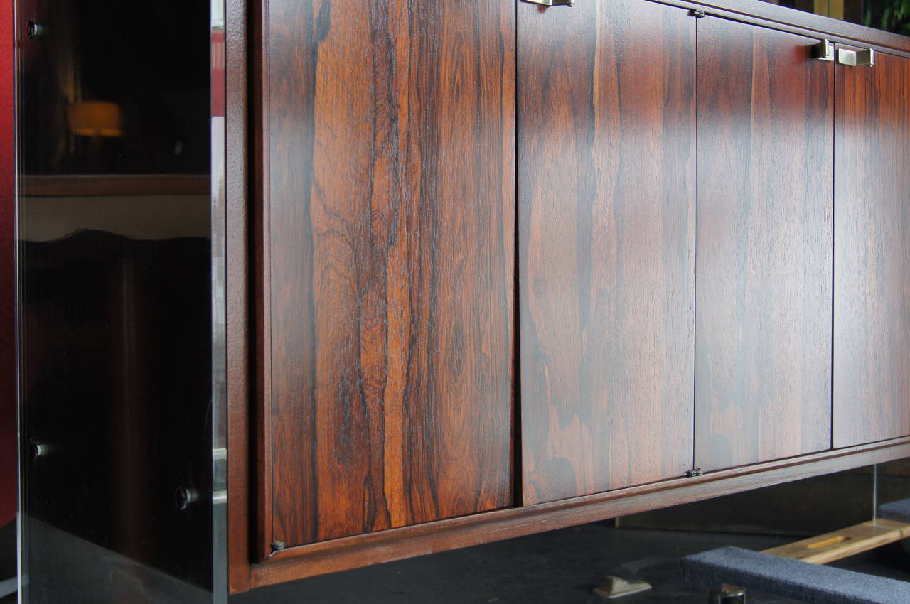 20th Century Lucite and Rosewood Sideboard by Milo Baughman
