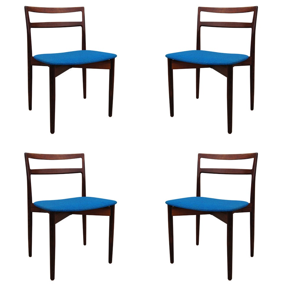 Set of Four Rosewood Dining Chairs by Harry Ostergaard