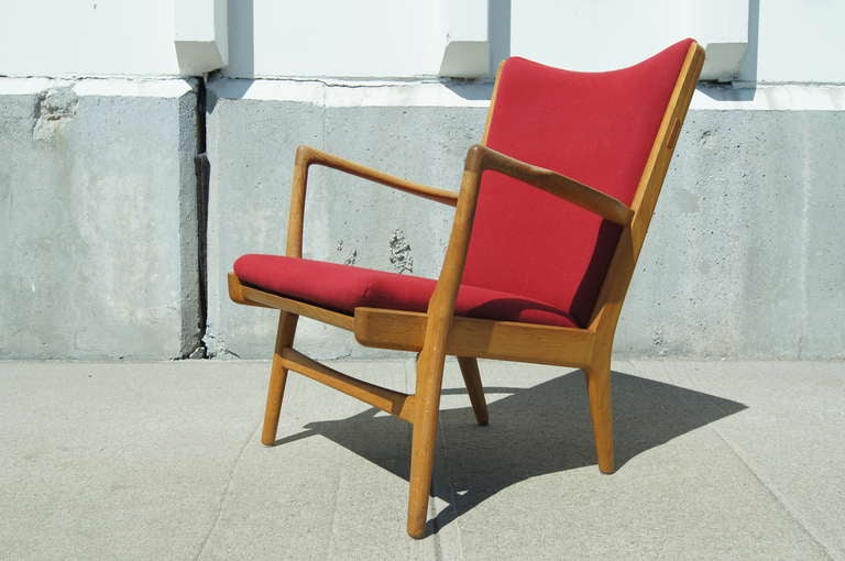 Danish Oak Armchair, Model AP16, by Hans Wegner for A.P. Stolen