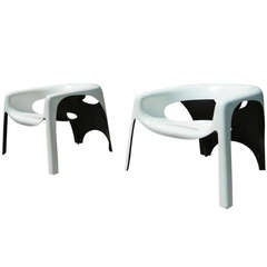 Pair of Space Age Fiberglass Outdoor Chairs