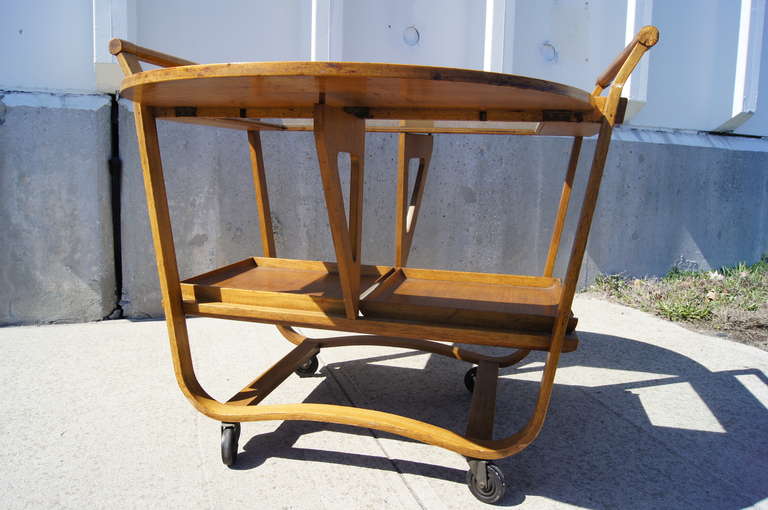 Drop-Leaf Tea Cart by Edward Wormley for Dunbar In Good Condition In Dorchester, MA