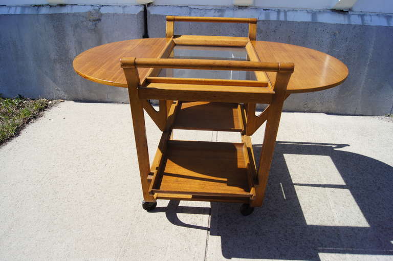 20th Century Drop-Leaf Tea Cart by Edward Wormley for Dunbar