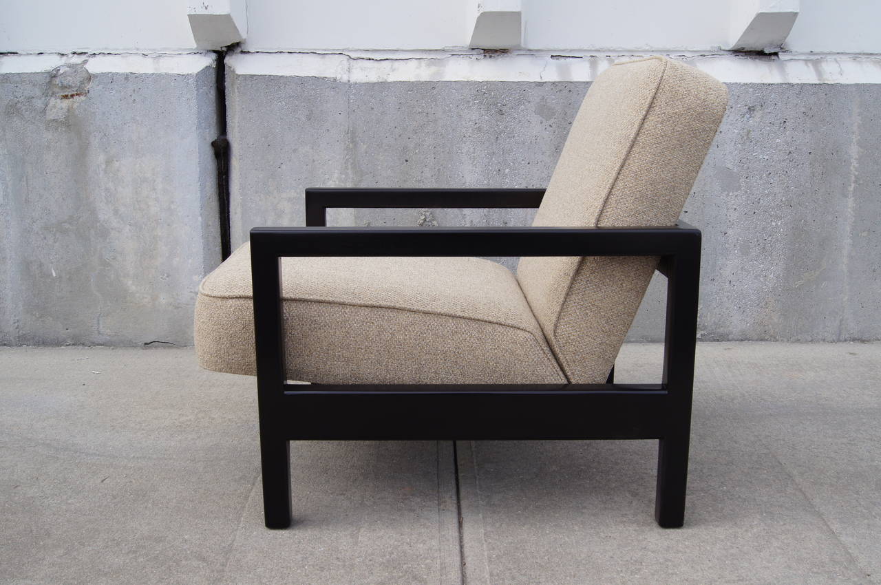Ebanizzato Sedia da salotto con bracci aperti eburnei di George Nelson per Herman Miller in vendita