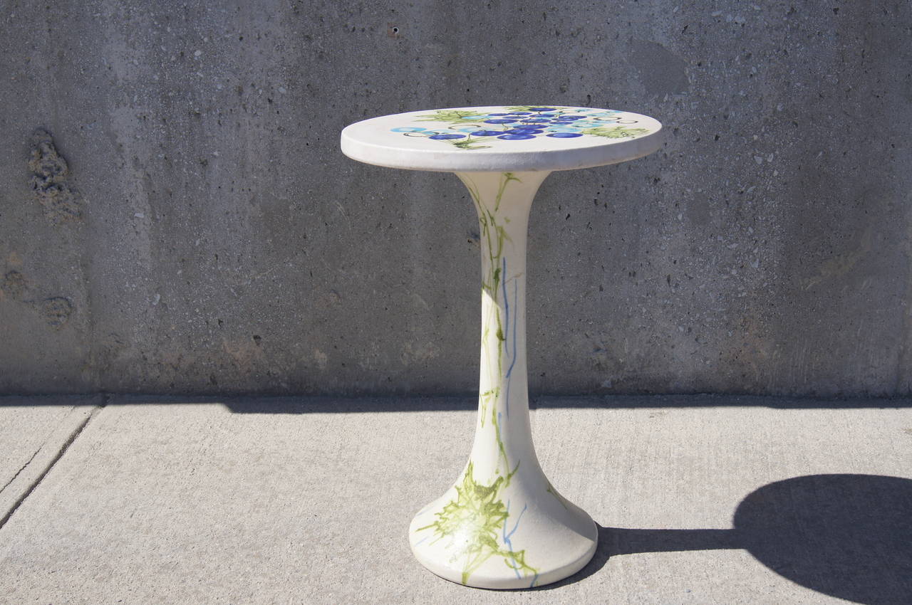 Italian Hand-Painted Ceramic Drinks Table by Raymor