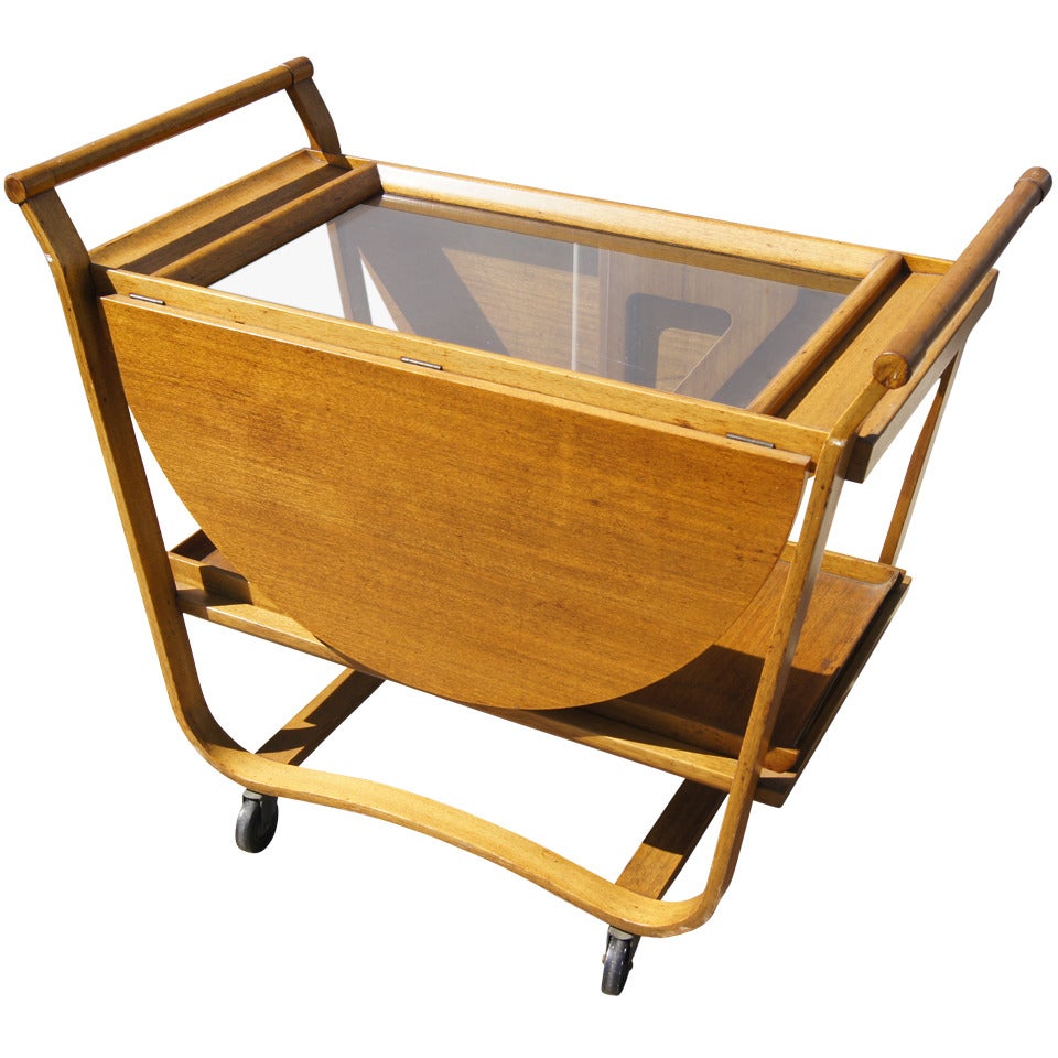 Drop-Leaf Tea Cart by Edward Wormley for Dunbar