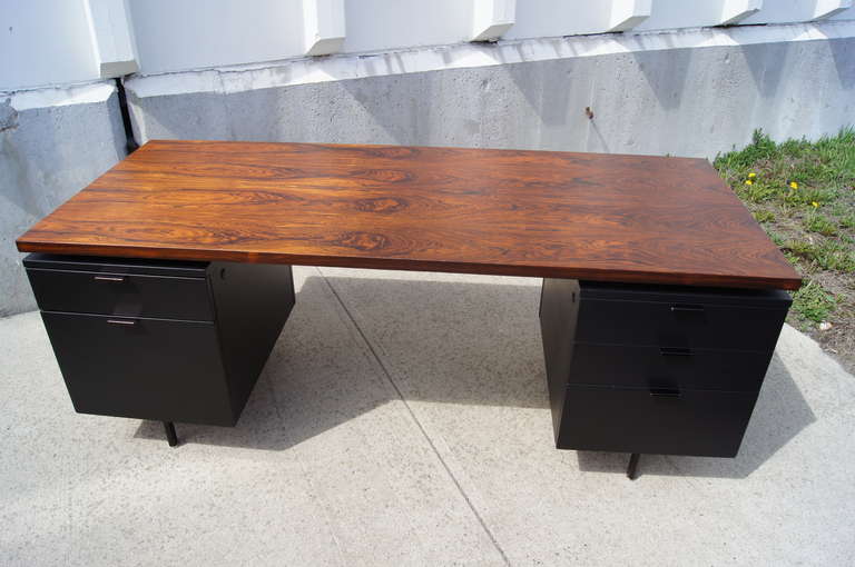 20th Century Executive Desk with Rosewood Top by George Nelson for Herman Miller