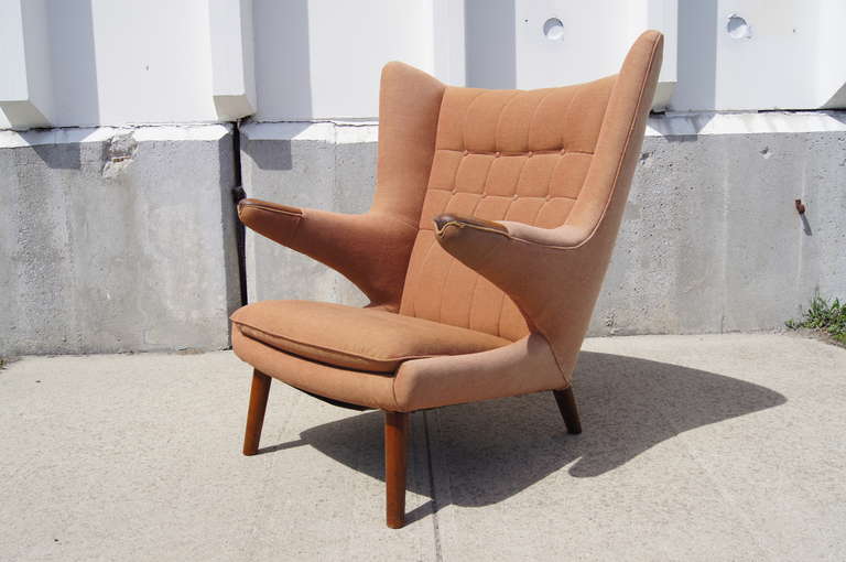 The iconic Papa Bear chair by Hans Wegner. 

Upholstery services available upon request.