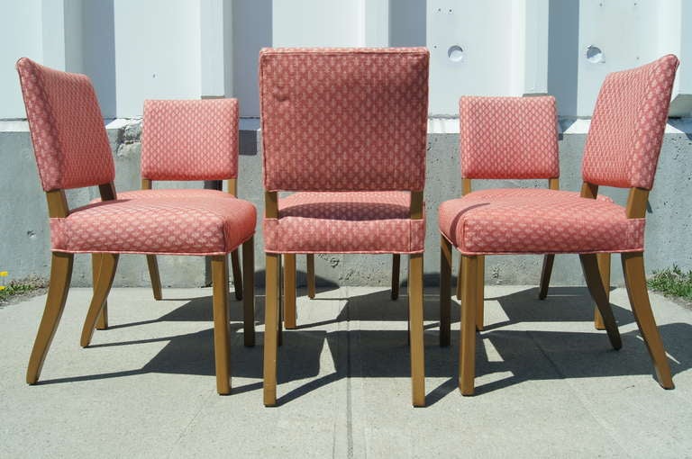 Mid-20th Century Set of Six Dining Chairs by Edward Wormley for Dunbar
