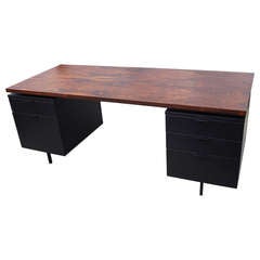 Executive Desk with Rosewood Top by George Nelson for Herman Miller