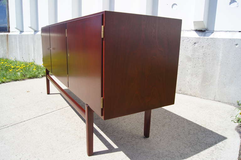 Danish Mahogany Rungstedlund Sideboard by Ole Wanscher for Poul Jeppesen For Sale