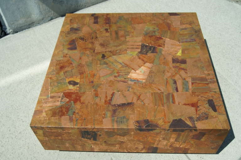 Patchwork Copper Coffee Table after Silas Seandel