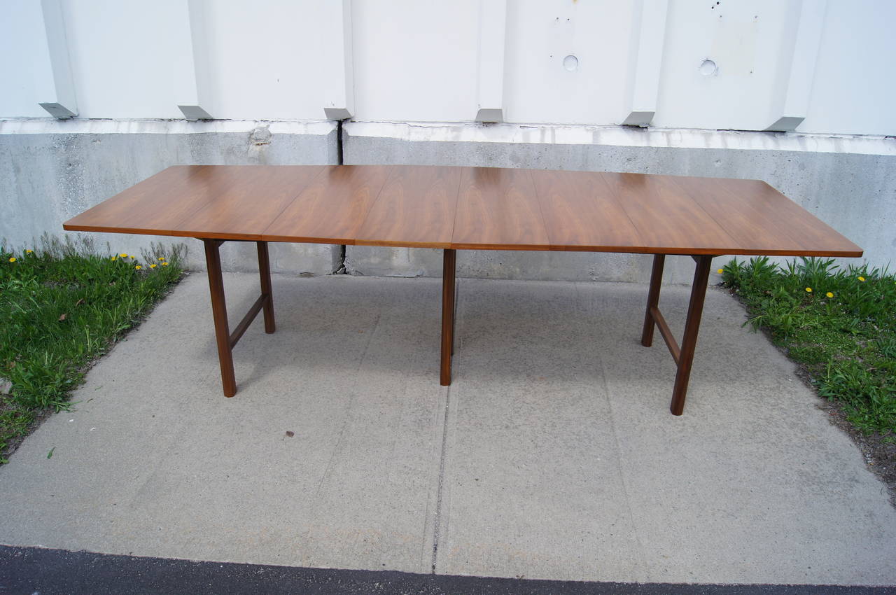 Mid-Century Modern Drop-Leaf Extension Dining Table by Edward Wormley for Dunbar