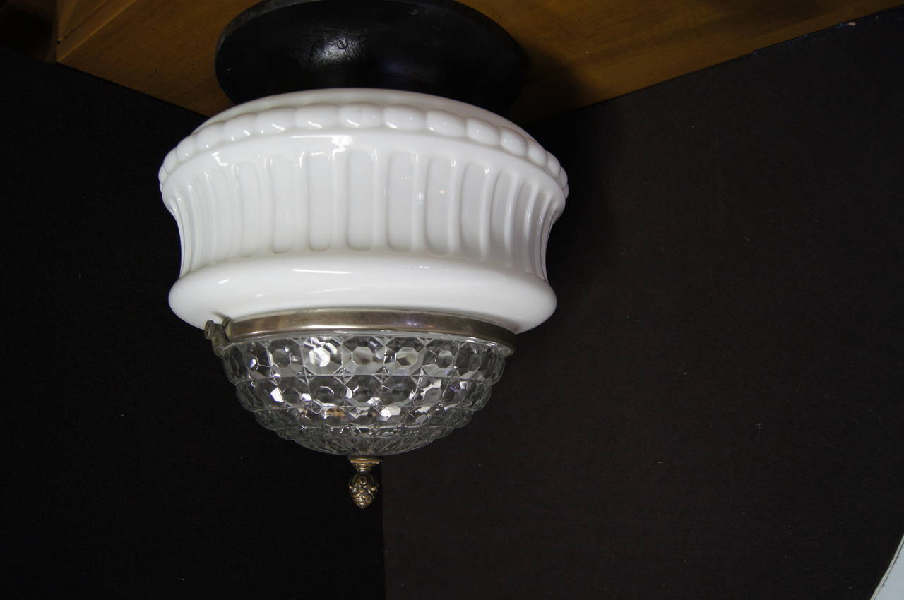 Italian Art Deco Ceiling Lamp In Good Condition For Sale In Dorchester, MA