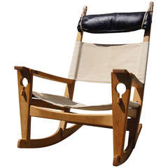 Keyhole Rocking Chair by Hans Wegner for Getama