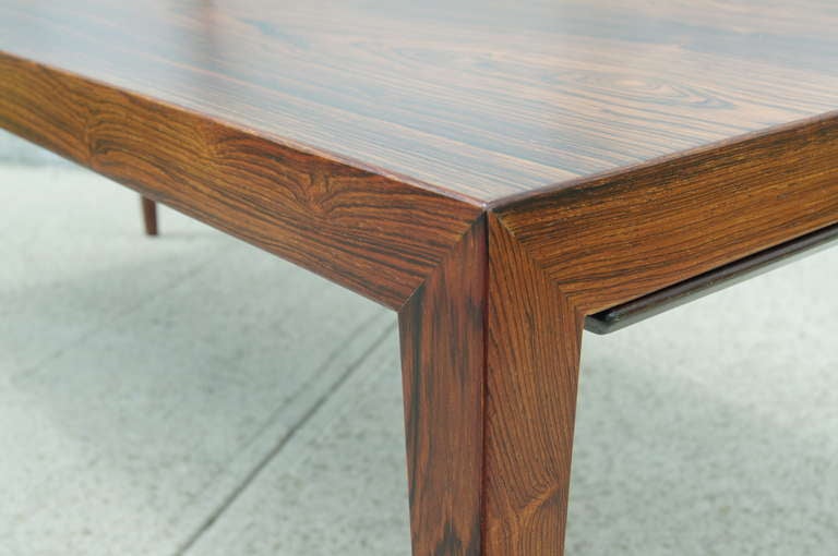 Rosewood Coffee Table With Extension Trays by Severin Hansen Jr. for