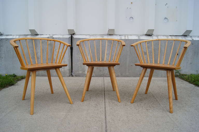 Mid-Century moderno Sedia Maple di Russel Wright per Conant Ball in vendita