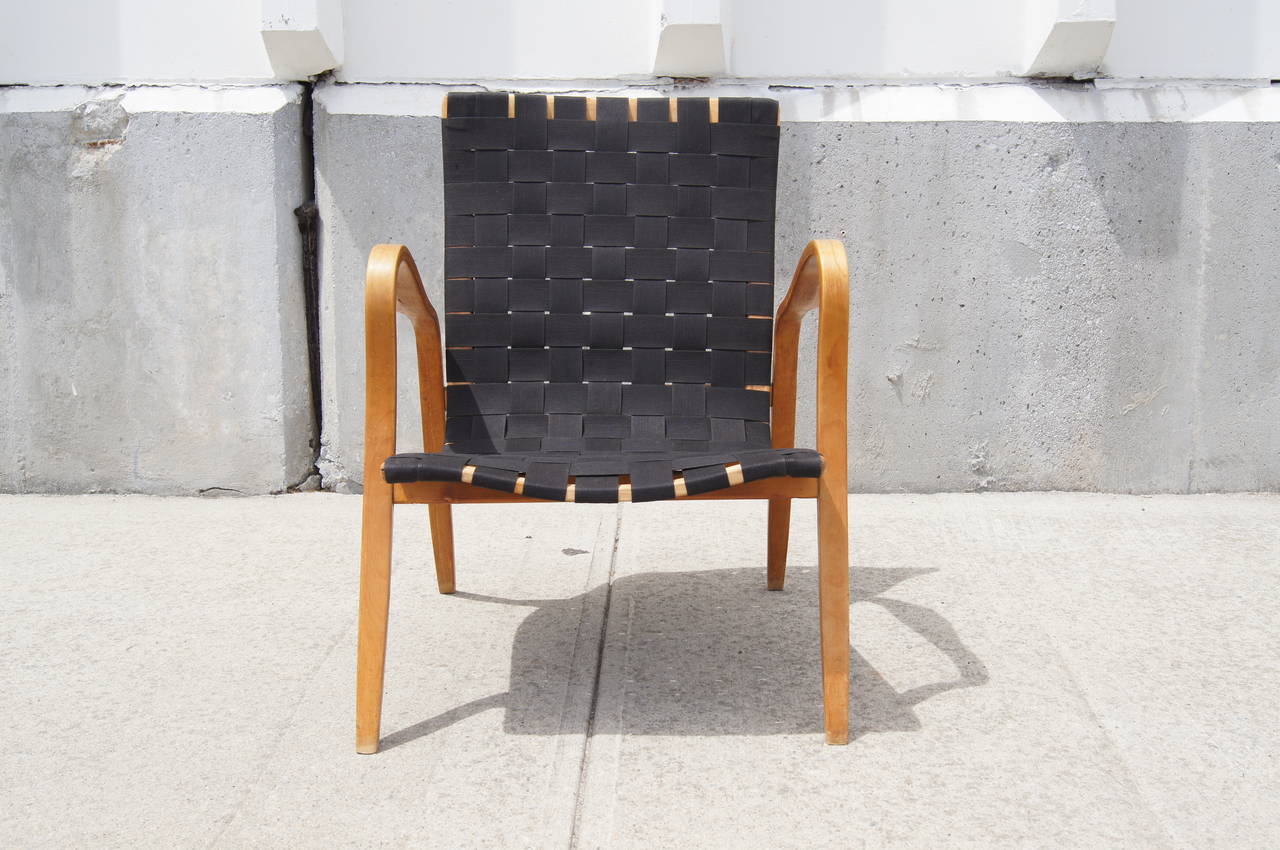 Swedish Birch Bentwood Easy Chair by Gustav Axel Berg For Sale