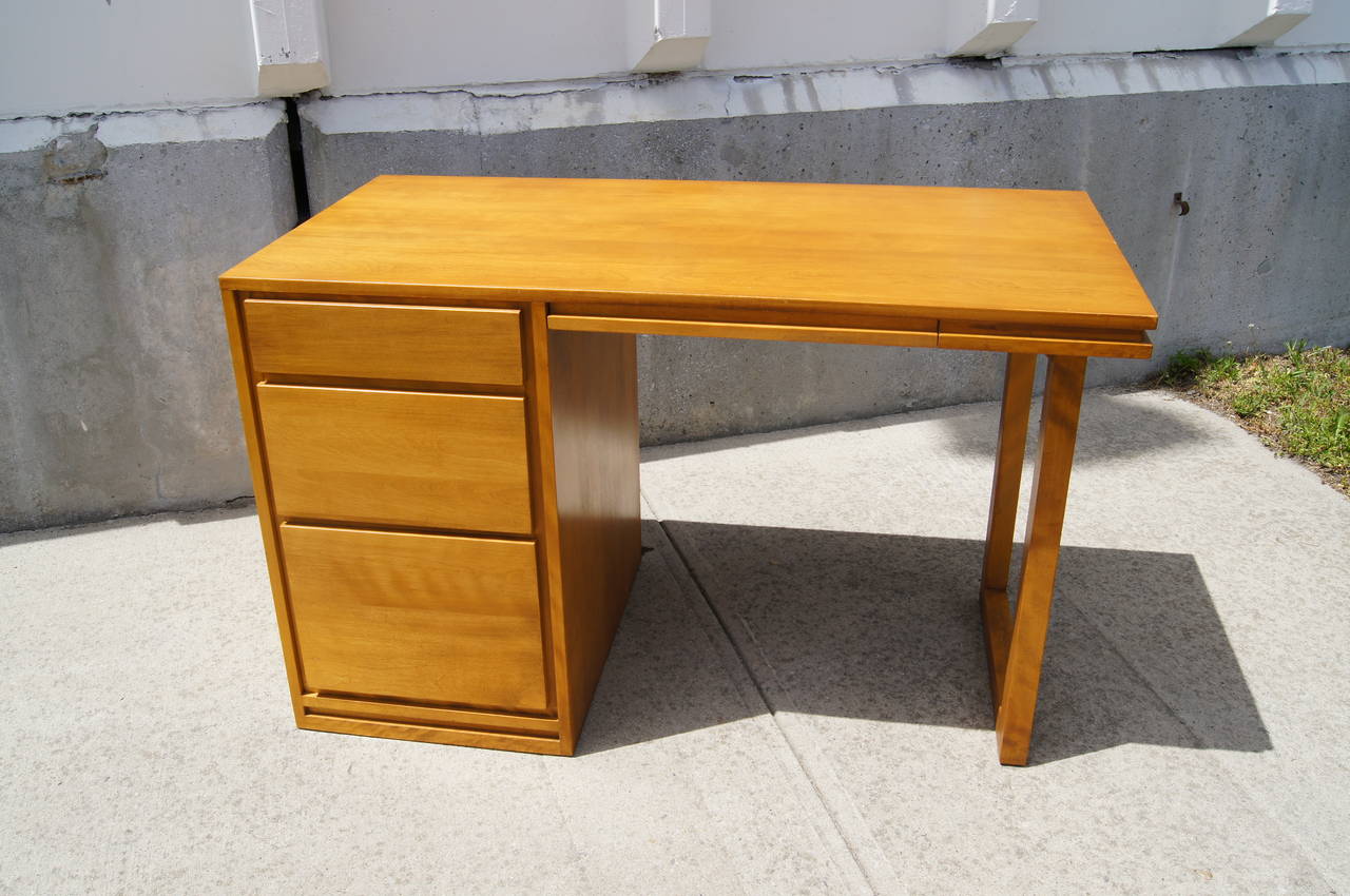 Small Desk And Chair By Russel Wright For Conant Ball At 1stdibs