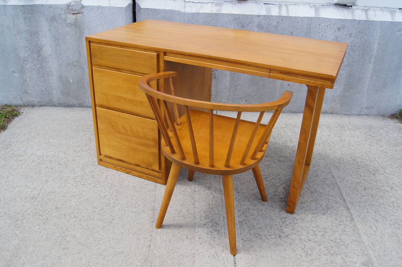 Maple Small Desk and Chair by Russel Wright for Conant Ball