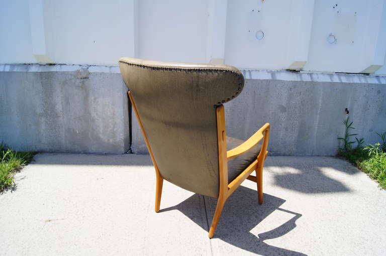 AP-16 Highback Leather Armchair by Hans Wegner for A.P. Stolen 1