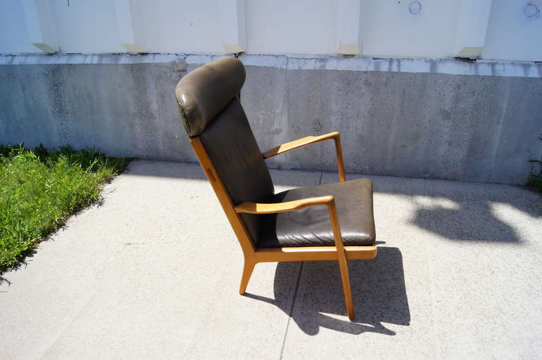 AP-16 Highback Leather Armchair by Hans Wegner for A.P. Stolen 2