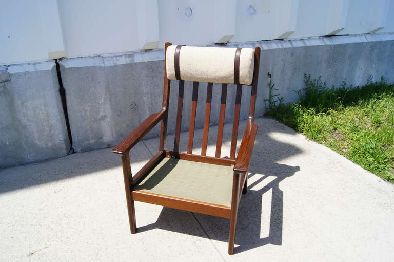High-Back Oak Lounge Chair, GE-265, by Hans Wegner for GETAMA 1