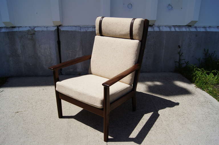 Scandinavian Modern High-Back Oak Lounge Chair, GE-265, by Hans Wegner for GETAMA