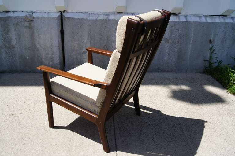 Late 20th Century High-Back Oak Lounge Chair, GE-265, by Hans Wegner for GETAMA