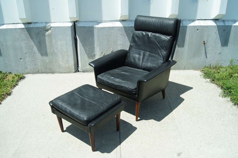 high back leather armchair