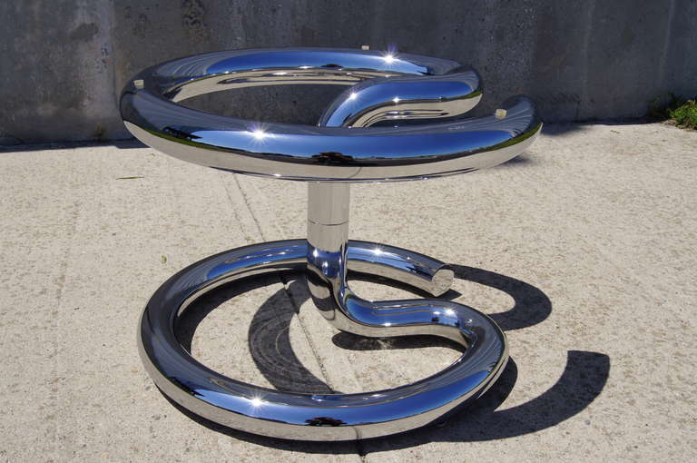 Glass and Chrome Anaconda Coffee Table by Paul Tuttle for Strässle 1