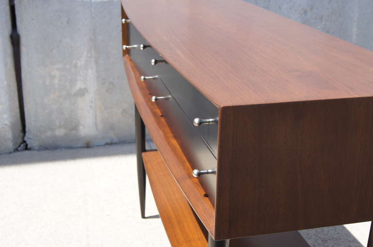 1950s Walnut Console Table 3
