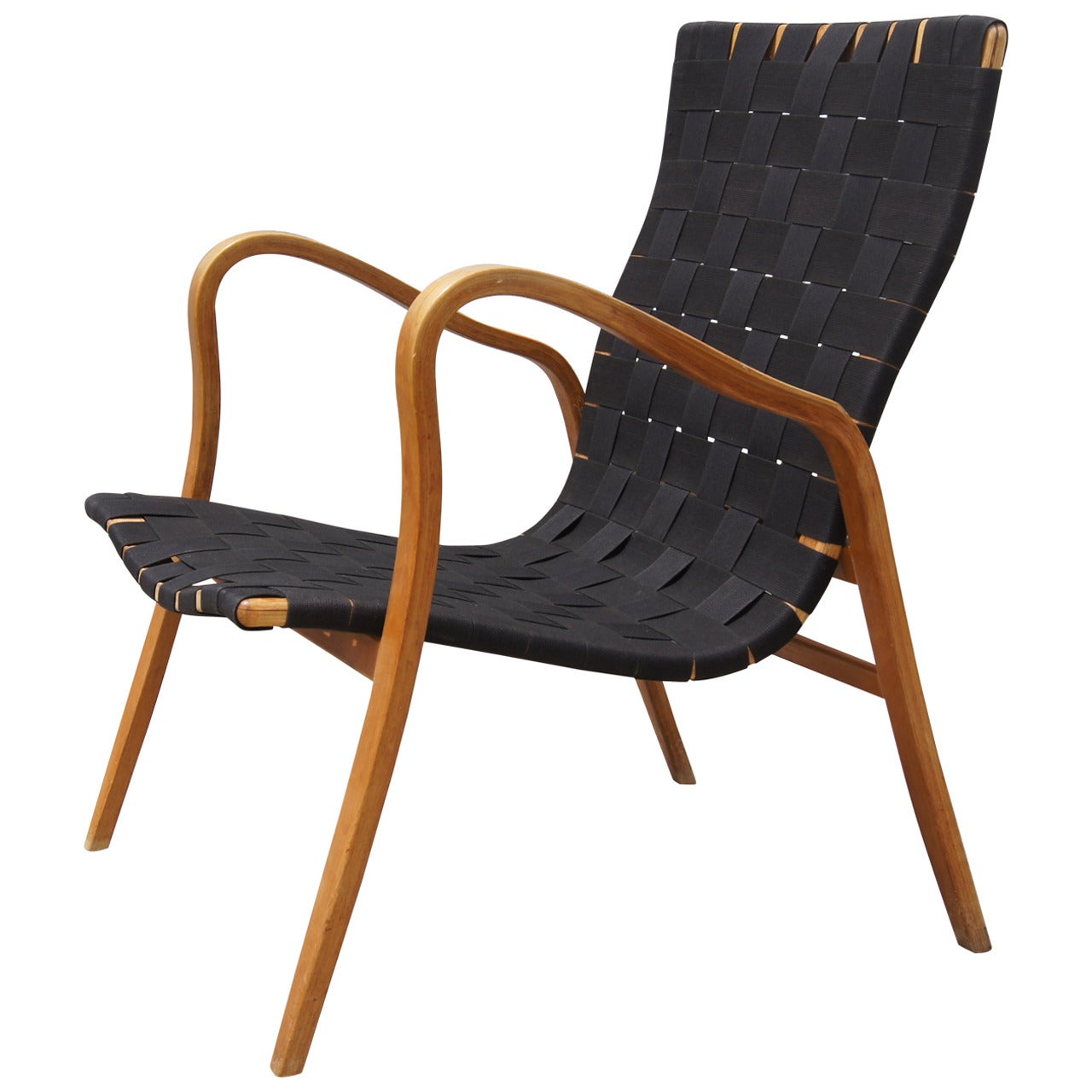 Birch Bentwood Easy Chair by Gustav Axel Berg For Sale