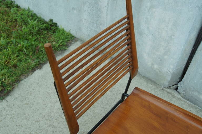 Set of Six Iron and Maple Dining Chairs by Paul McCobb for Winchendon 2